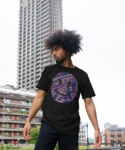 Alternative view of "Purple Head" Happy House mens t-shirt