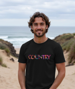 Alternative view of Country painted-style mens t-shirt