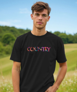 Country painted-style mens t-shirt
