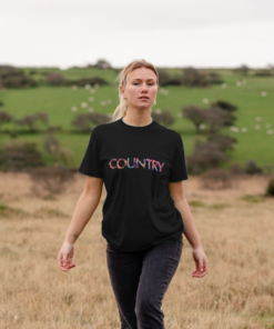 Country painted-style womens t-shirt