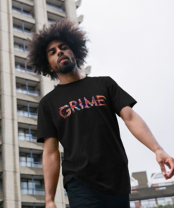 Alternative view of Grime painted-style mens t-shirt