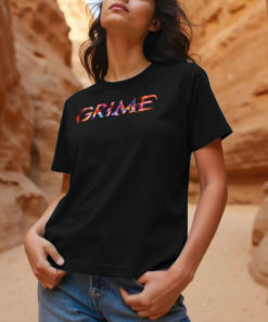 Grime painted-style womens t-shirt