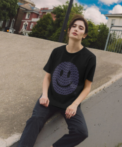 djektd Happy House (djektd purple) womens t-shirt