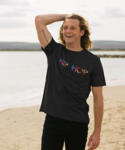 Alternative view of Hip Hop painted-style mens t-shirt