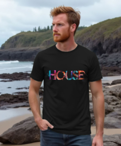 Alternative view of House painted-style mens t-shirt