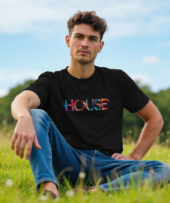 House painted-style mens t-shirt