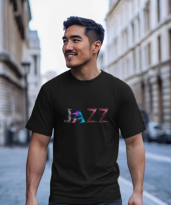 Alternative view of Jazz painted-style mens t-shirt