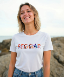 Alternative view of Reggae painted-style womens t-shirt