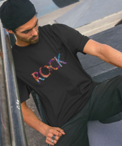 Rock painted-style mens t-shirt