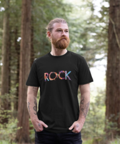 Alternative view of Rock painted-style mens t-shirt