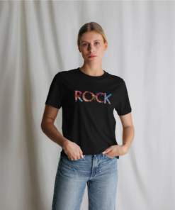Rock painted-style womens t-shirt