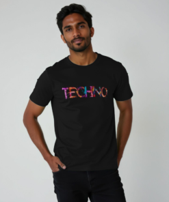 Alternative view of Techno painted-style mens t-shirt