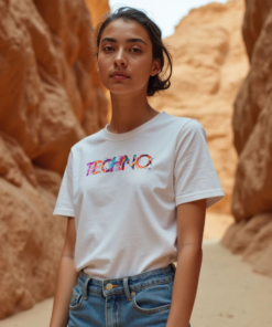 Alternative view of Techno painted-style womens t-shirt