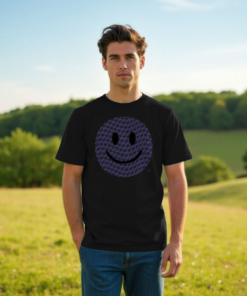 Alternative view of djektd Happy House (djektd purple) mens t-shirt