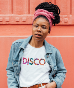Alternative view of Disco painted-style womens t-shirt
