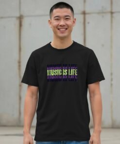 Alternative view of Music Is Life mens t-shirt